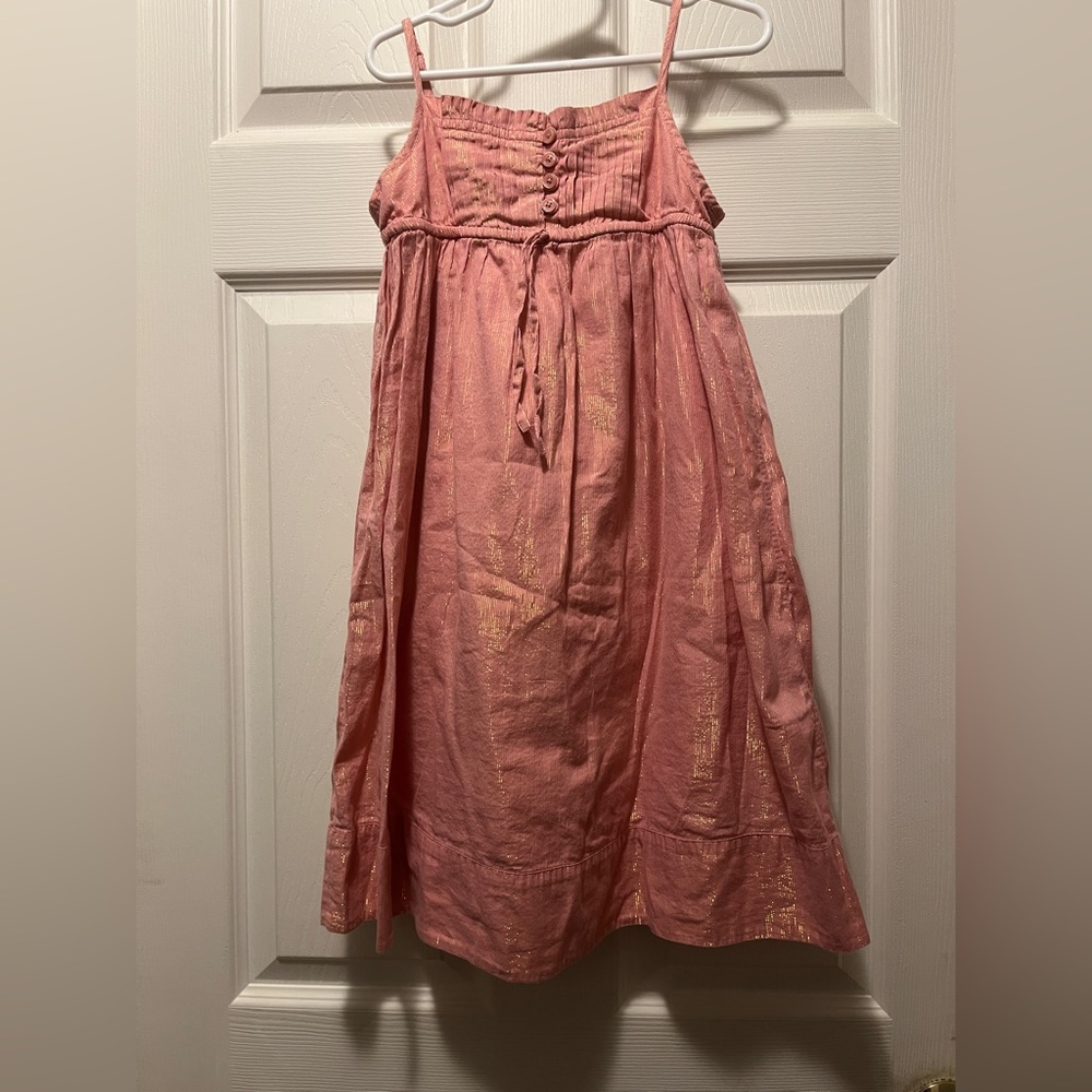 Pink/gold metallic dress GAP girls xs